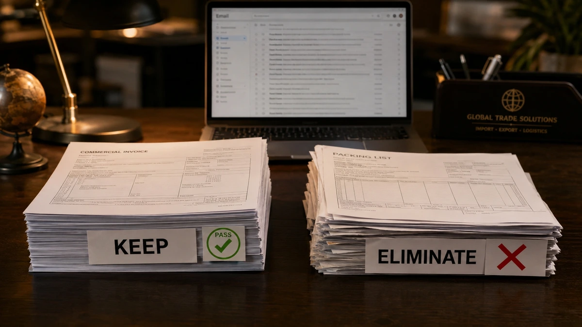 Supplier reply triage — 60-second surface scan to quickly eliminate suppliers before deep screening